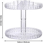 Акриловий органайзер для косметики на 2 яруси JN-836 / Обертовий органайзер / Підставка для косметики, фото 10