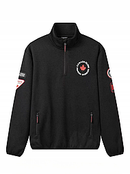 Чоловіча тепла толстовка на флісі в чорному та сірому кольорі