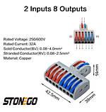 Роз'єм D2-8 для з'єднання монтажу проводів без паяння ронектори адаптер перехідник, фото 2