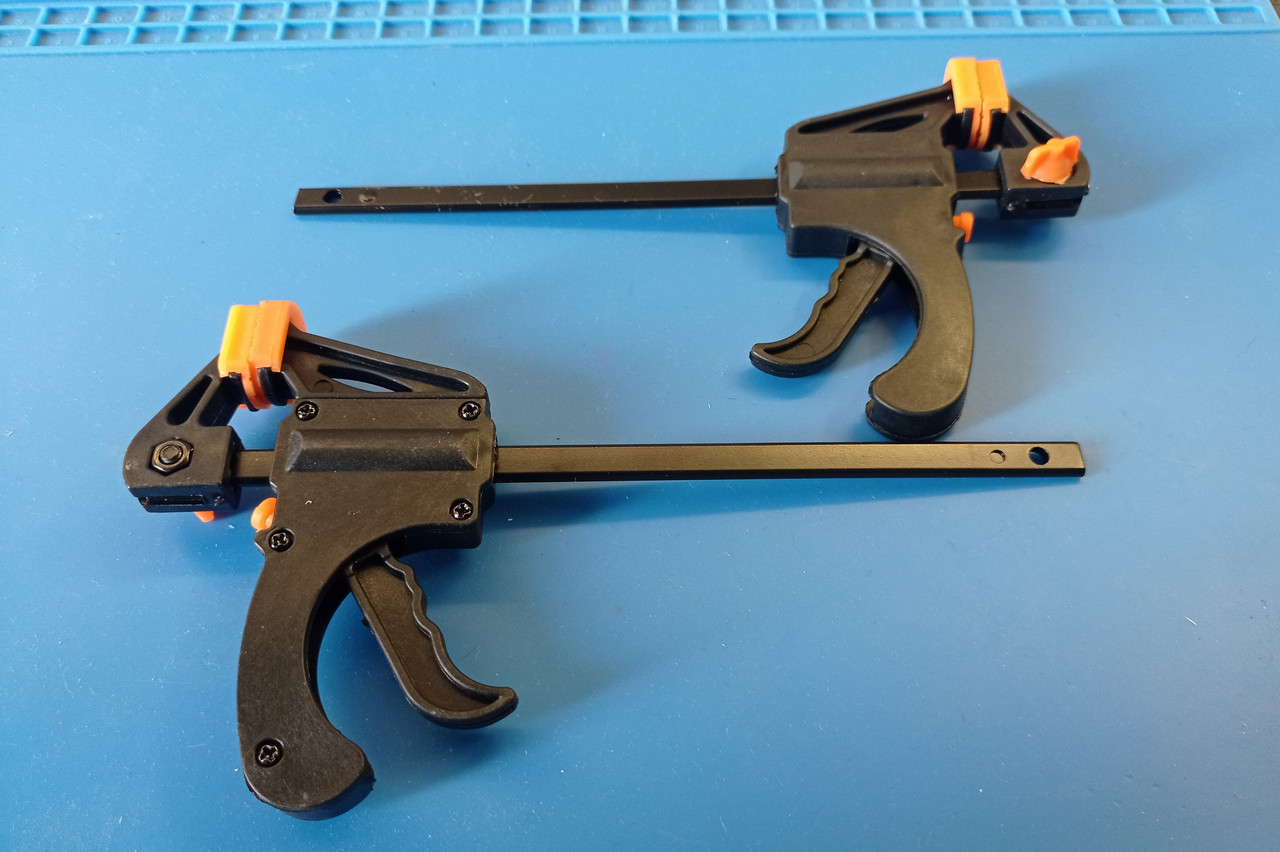 Комплект з двох струбцин швиковстановлюваних реверсивних 100 мм, фото 1