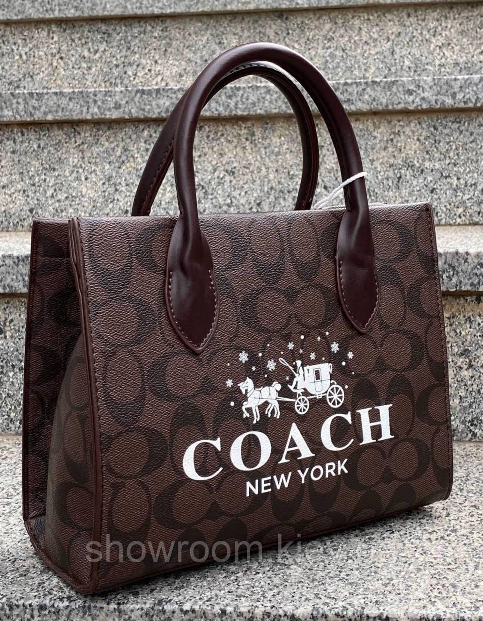 Жіноча коричнева сумка Coach (6612), фото 1