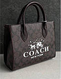 Жіноча коричнева сумка Coach (6612), фото 2