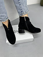 Черевики зимові жіночі Battine V816-C1360-M5-202 чорні замшеві 38, фото 2