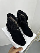 Черевики зимові жіночі Battine V816-C1360-M5-202 чорні замшеві 38, фото 6