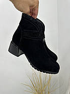 Черевики зимові жіночі Battine V816-C1360-M5-202 чорні замшеві 38, фото 7