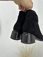 Черевики зимові жіночі Battine V816-C1360-M5-202 чорні замшеві 38, фото 8