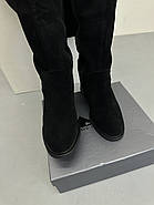 Чоботи жіночі зимові MyClassic D45801BM-702 Black чорні замшеві, фото 3