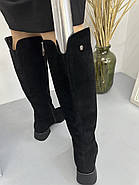 Чоботи жіночі зимові MyClassic DA44901BM-702 Black чорні замшеві, фото 7