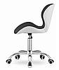 Офісне крісло стілець на колесах з екошкіри Just Sit RIVELLO. Колір чорно-білий, фото 2