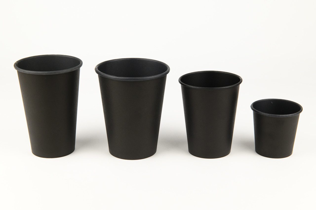 Паперовий стакан Black 300мл (50шт/уп), одноразові стакани, фото 1