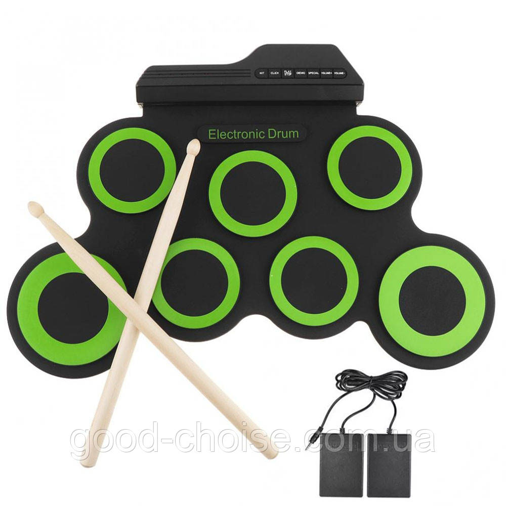 Електронні барабани гнучкі, USB / Барабанна установка / Ударна установка / Електронні ударники барабан, фото 1