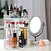 Органайзер для косметики, що обертається на 360°, CX-288 / Кругла прозора підставка / Підставка для косметики, фото 4