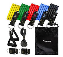 Набір стрічок для силових вправ Trizand 22716, 5 шт, латекс, 25кг