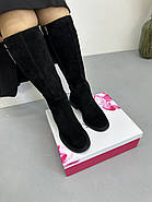 Чоботи зимові жіночі  Visttaly 4KBM276-EB868-P003 Black чорні замшеві, фото 3