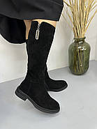 Чоботи зимові жіночі  Visttaly 4KBM276-EB868-P003 Black чорні замшеві, фото 5