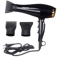 Фен для волосся 2800Вт, з 2 насадками, Gemei GM-1780 / Маленький фен для укладання волосся / Термостійкий фен