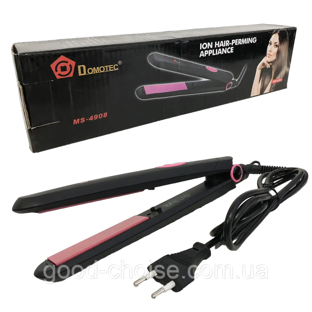 Щипці для волосся Domotec MS-4908, 45W / Плойка утюжок для укладання волосся / Випрямляч, фото 1