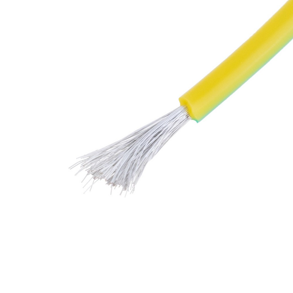 Силіконовий дріт 18AWG (0.75 mm2-150/0.08TS) жовто-зелений, 1 м