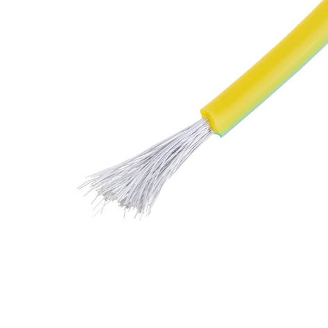 Силіконовий дріт 18AWG (0.75 mm2-150/0.08TS) жовто-зелений, 1 м, фото 1