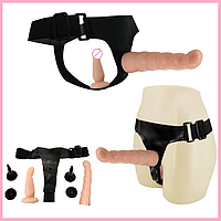 Страпон для жінок, Два фалоімітатори на трусиках, Анально-вагінальний стимулятор, Інтимні іграшки