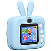 Дитячий цифровий фотоапарат 20МП, від USB, X900 Rabbit, Блакитний / Фотокамера для дітей із селфі-камерою та відео, фото 4