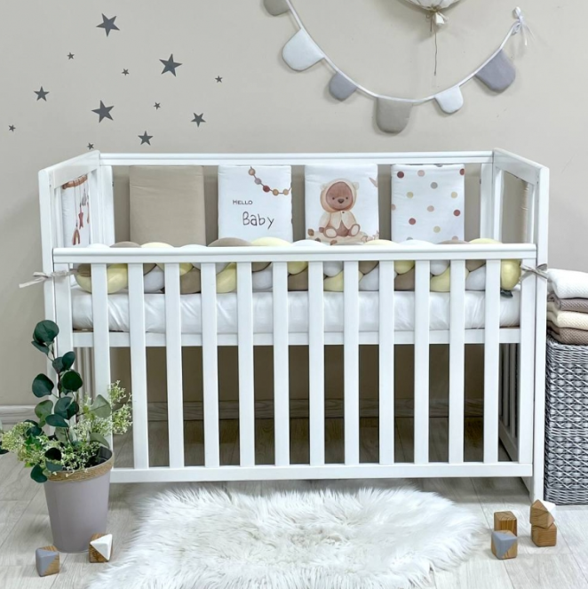 Бортики з простирадлом Art Design Мозаїка Ведмедик