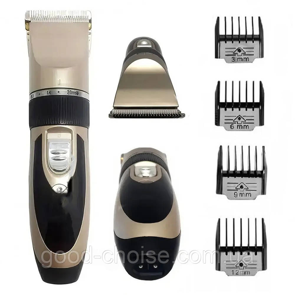 Машинка для стрижки волосся від мережі Geemy GM-6066 / Професійна акумуляторна машинка / Тример для волосся, фото 1