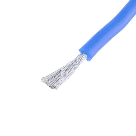 Силіконовий дріт 17AWG (1.05mm2-210/0.08TS) синій, 1 м, фото 1