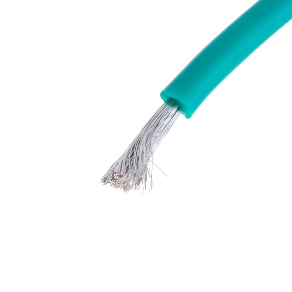 Силіконовий дріт 15AWG (1.5 mm2-300/0.08TS) зелений, 1 м