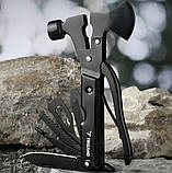 Багатофункціональний Мультитул ручний 17в1 з сокирою та чохлом Trizand 21636 Нержавіюча сталь, фото 7