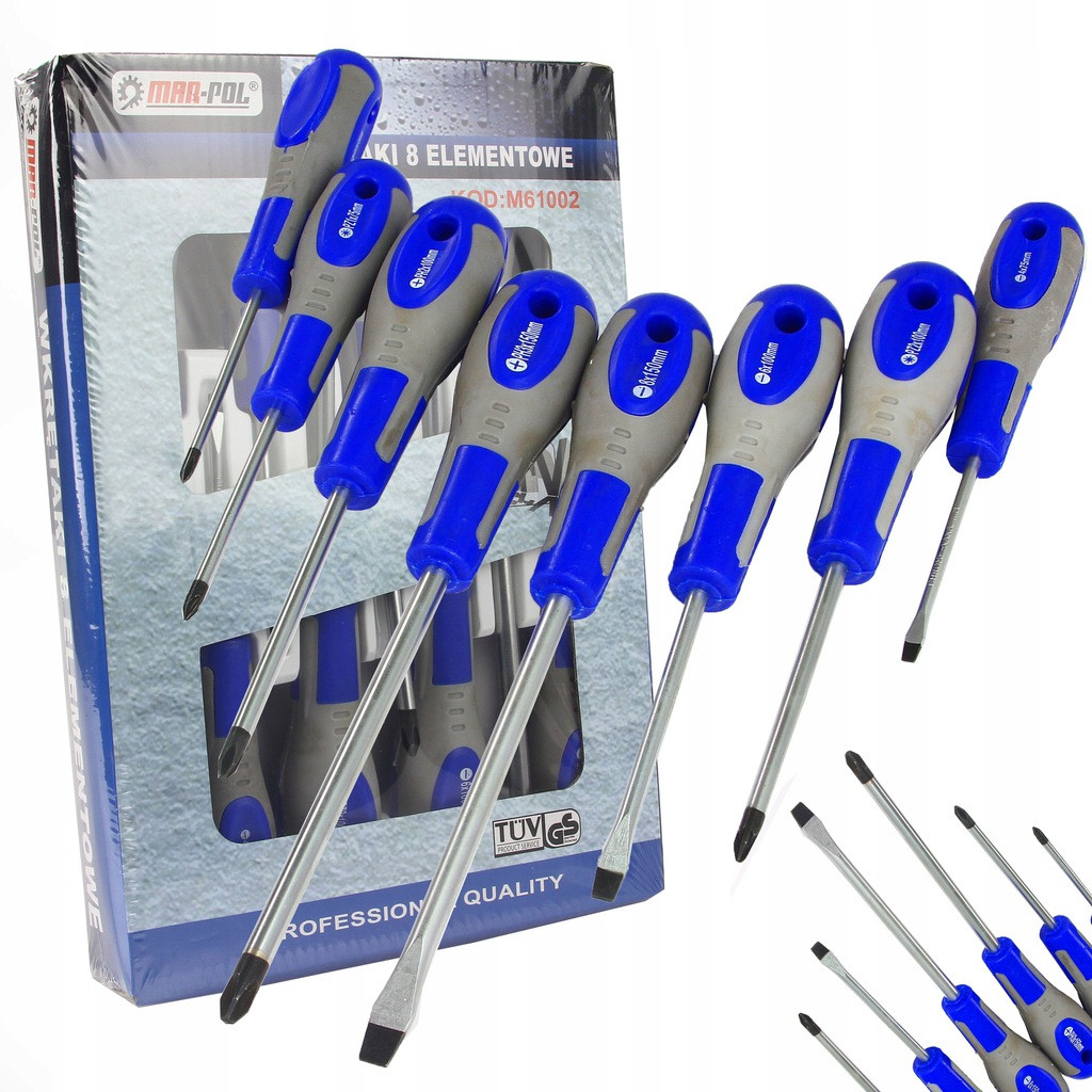 Набір магнітних викруток 8 елементів Mar-Pol M61002 Сталь, фото 1