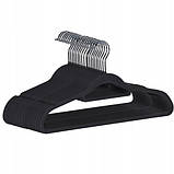 Вішалка велурова для одягу набір із 20 шт Ruhhy 22536 Black, фото 2