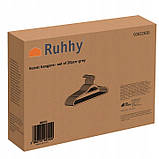 Вішалка велурова для одягу набір із 20 шт Ruhhy 22536 Black, фото 7