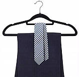 Вішалка велурова для одягу набір із 20 шт Ruhhy 22536 Black, фото 9