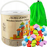 Дитячі Дерев'яні блоки ігрові 105 елементів з сумкою Kruzzel 22666, фото 2