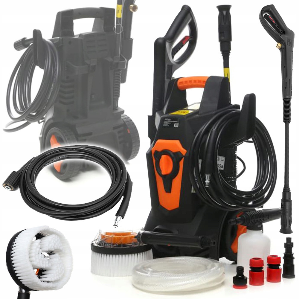 Мийка високого тиску 200 бар з аксесуарами Kraft&Dele KD446 2000 Вт, фото 1