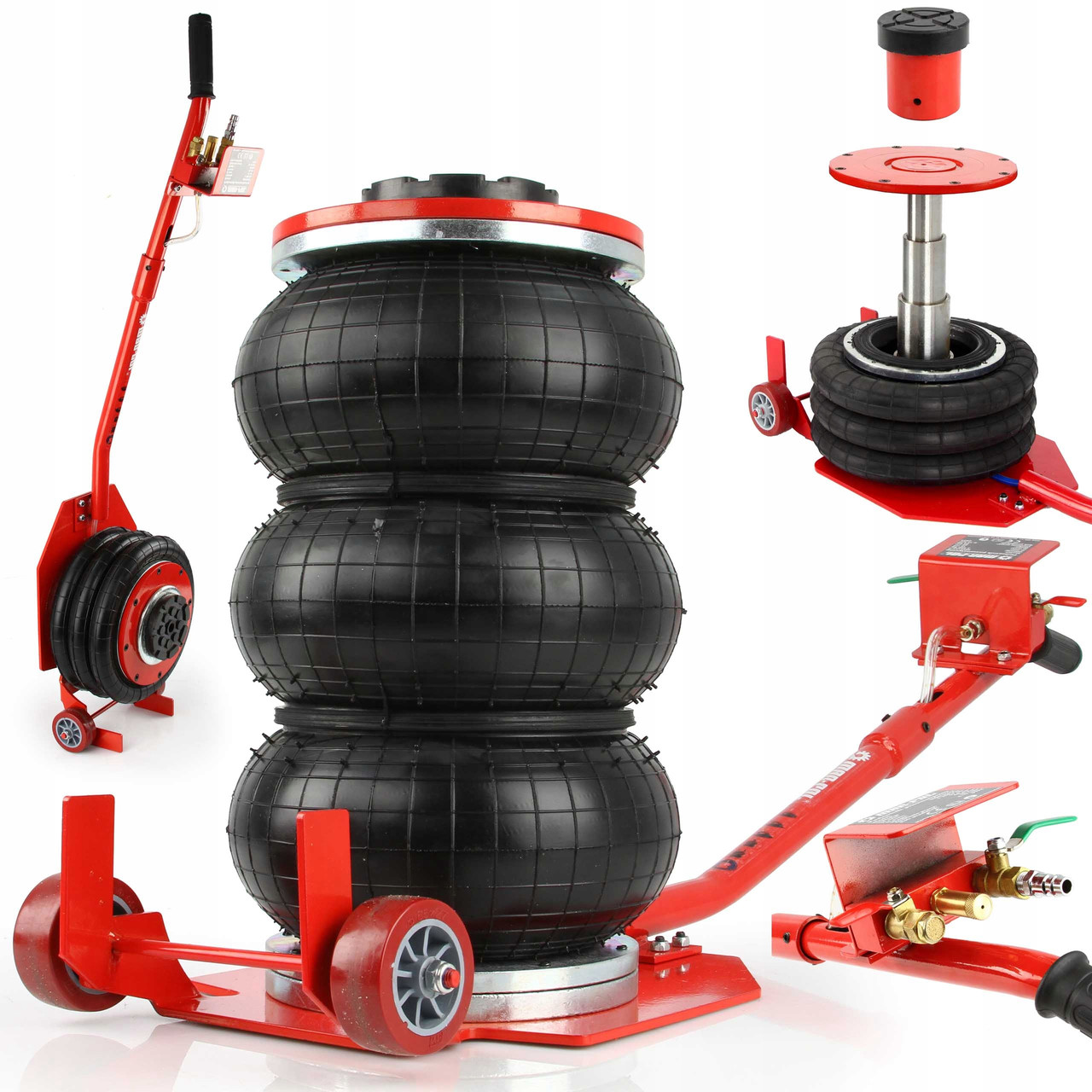 Пневматичний підкатний домкрат до 3500 кг тиску від 6 до 12 бар Mar-Pol M80132, фото 1