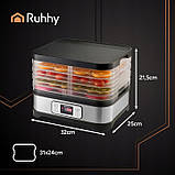 Сушарка для грибів, фруктів та овочів 5 лотків до 10 літрів Ruhhy 25929 400 Вт, фото 9