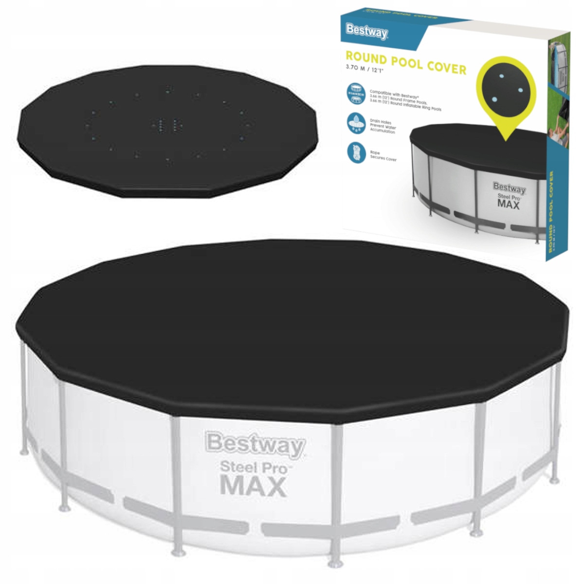 Тент захисне покриття для каркасного басейну діаметром 305 см Bestway 58036, фото 1