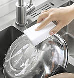 Чистяча чарівна губка меламінова 10х7 см Ruhhy 1702, фото 6