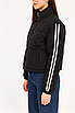 Куртка жіноча стьобана чорна з лампасами (619), фото 2