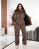 Костюм-трійка на флісі для пишних дам "Плащовка", фото 4