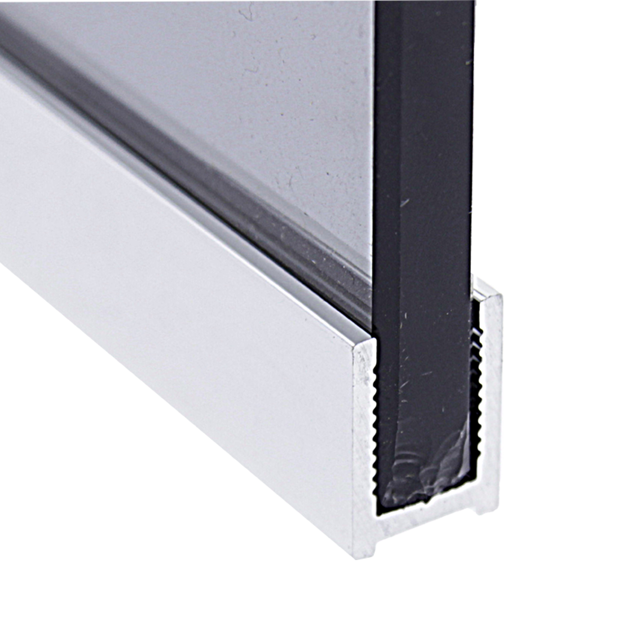 Профіль для кріплення скла з анодованого алюмінію