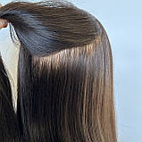 Навчальна манекен голова з натуральним волоссям 70% для зачісок манікен для стрижки, фото 4