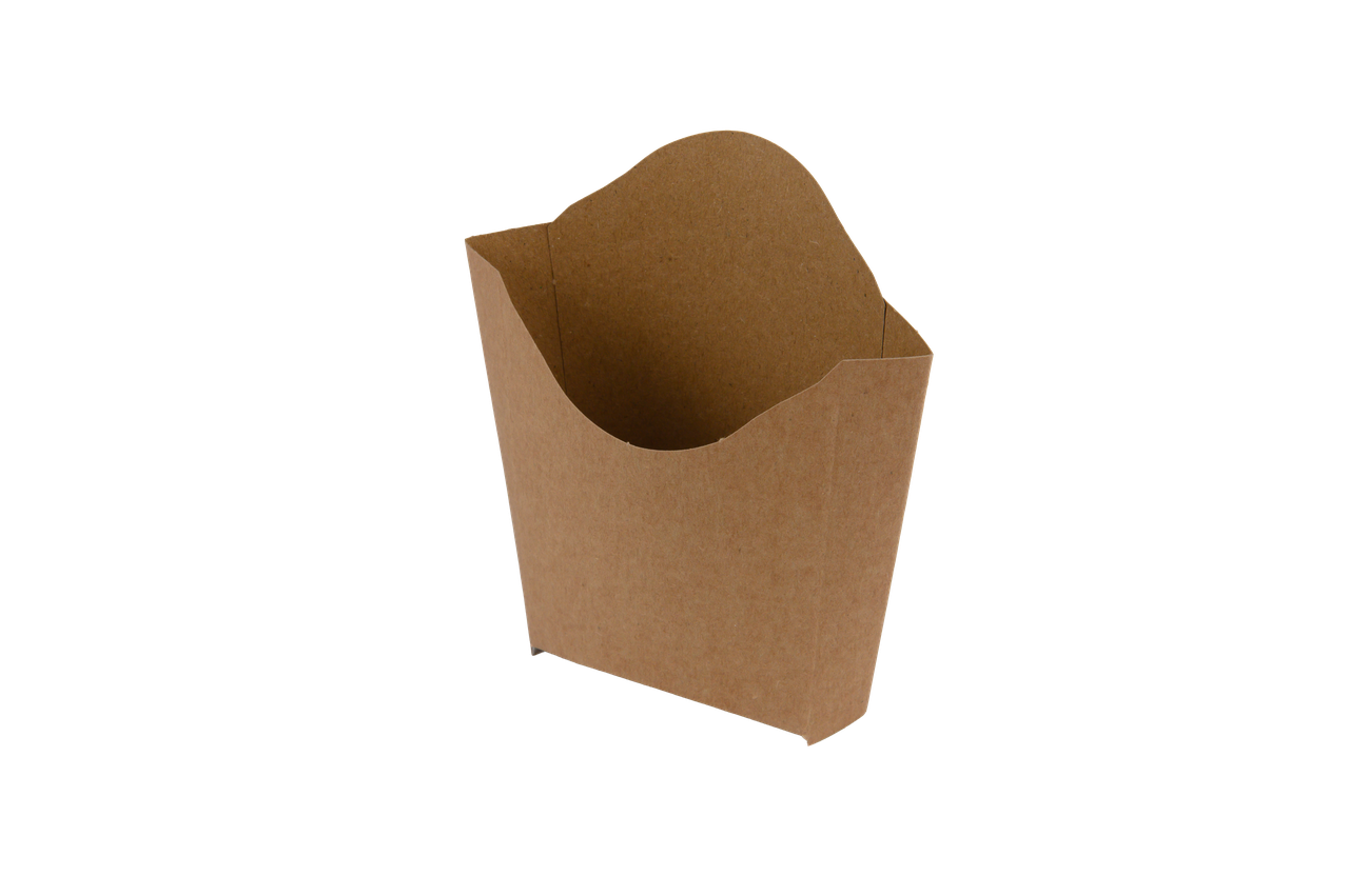 Упаковка крафтова для картоплі МІДІ (120г) (50шт), упаковка для картоплі фрі, фото 1