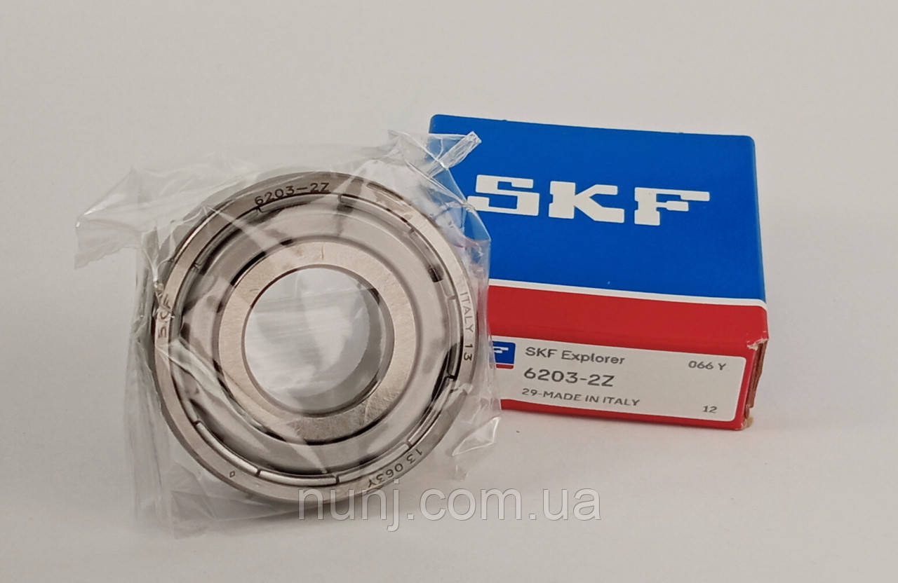 Підшипник 6203-ZZ SKF (80203) розміри: 17*40*12 кульковий радіальний закритий, фото 1