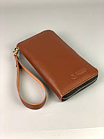 Шкіряний гаманець ZIPPER коньячний