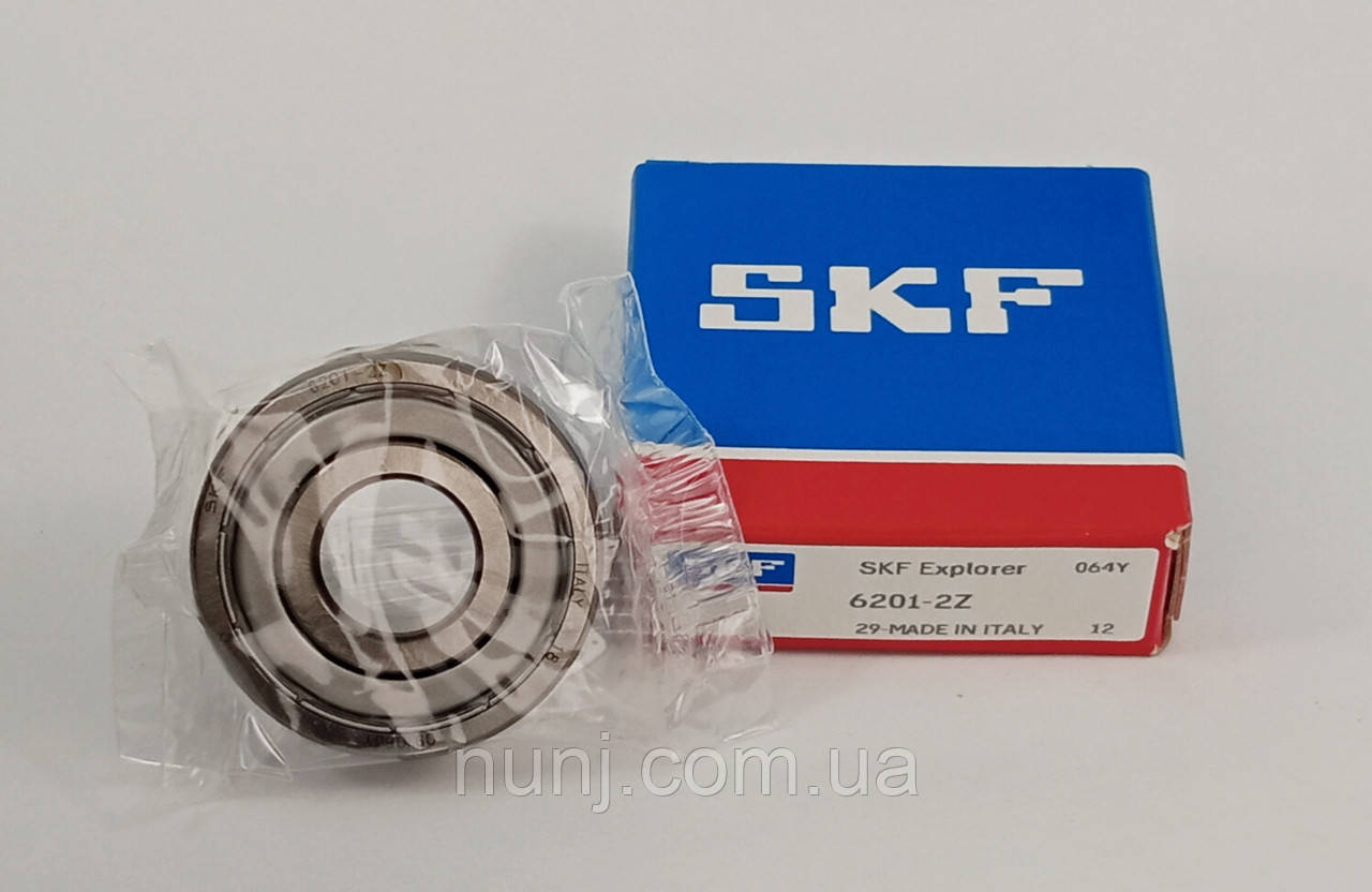 Підшипник 6201-ZZ SKF (80201) розміри: 12*32*10 кульковий радіальний закритий, фото 1