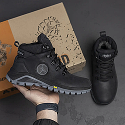 Черевики для хлопчиків jordan підліткові зимові спортивні кросівки джордан, чорні, шкіряні, теплі / Ботинки для мальчиков