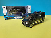 Іграшка мікроавтобус Мерседес Спринтер пасажирський, метал, звук світло